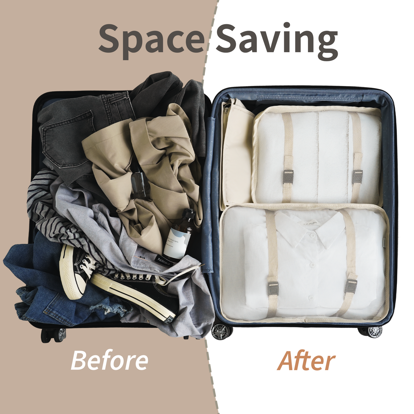 8 Set Packing Cubes for Carry on Suitcase