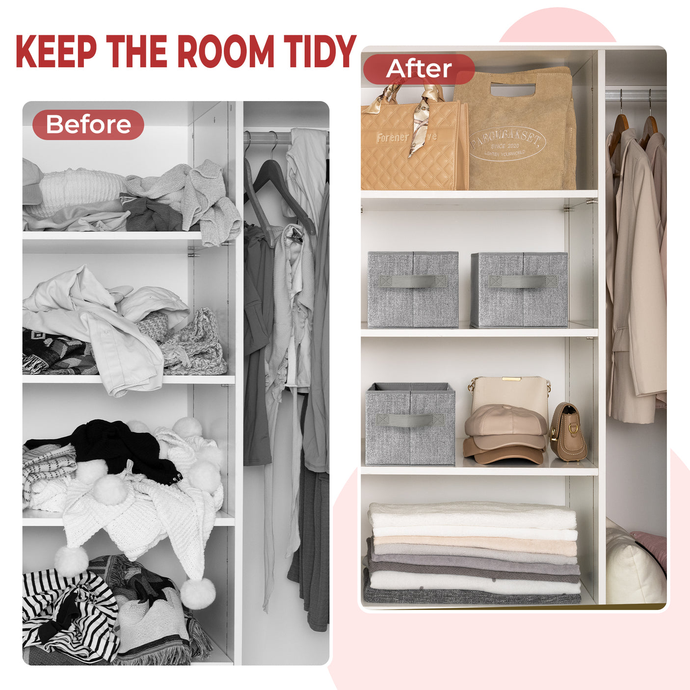 Granny‘s Grey Serice - 3 Packs Storage Bins for 3 Sizes