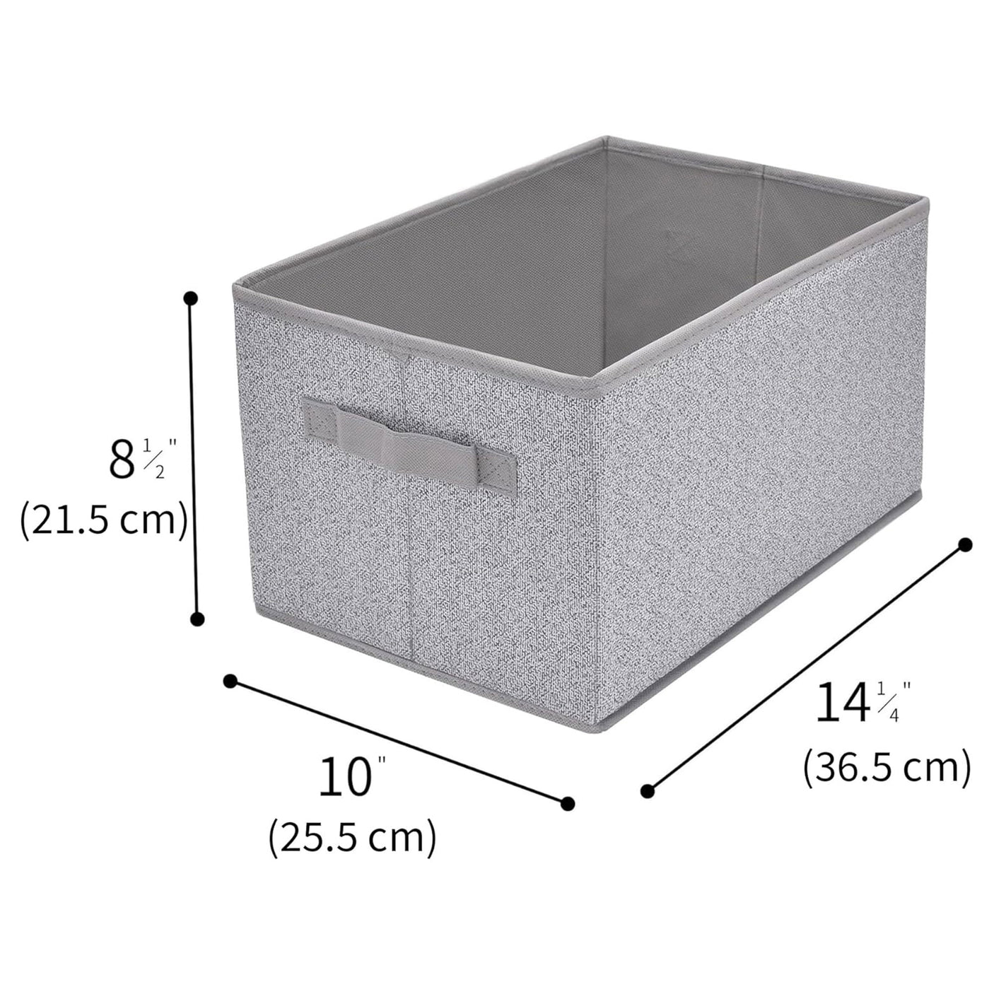 Lidless Fabric Storage Bin, 3 Pack