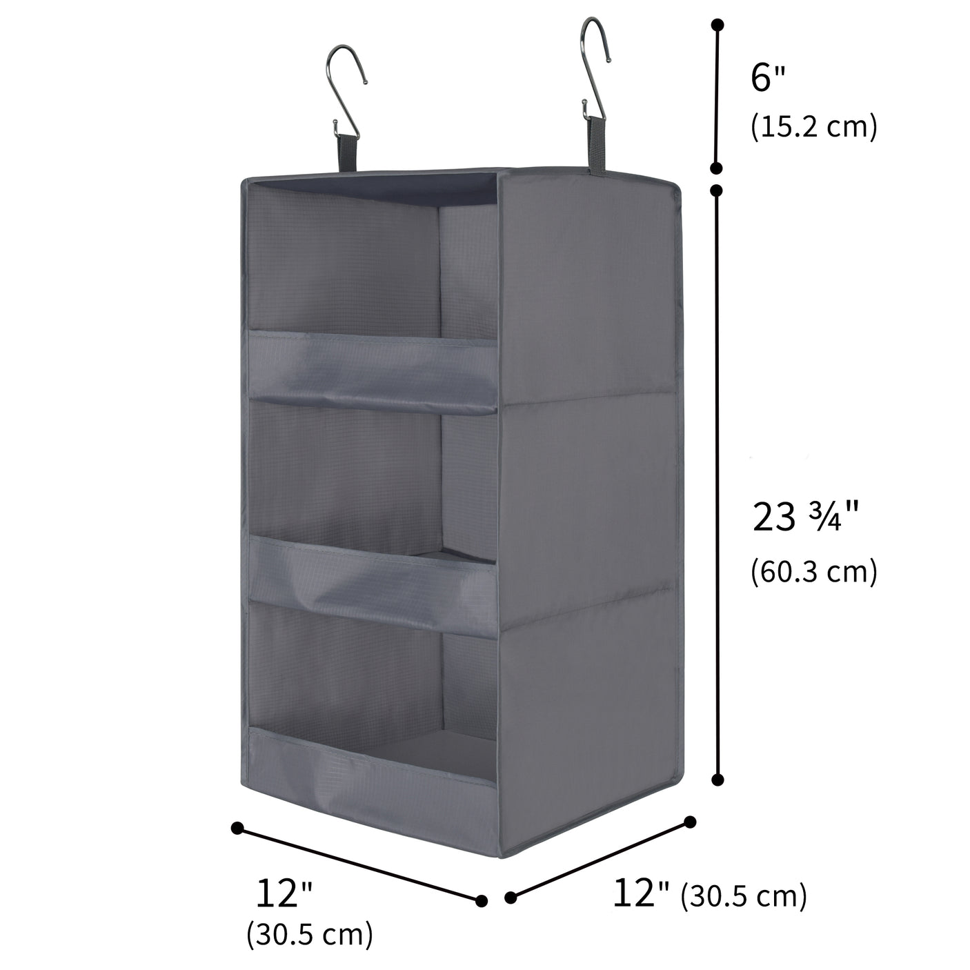 ๐3-Shelf Hanging Closet Organizer