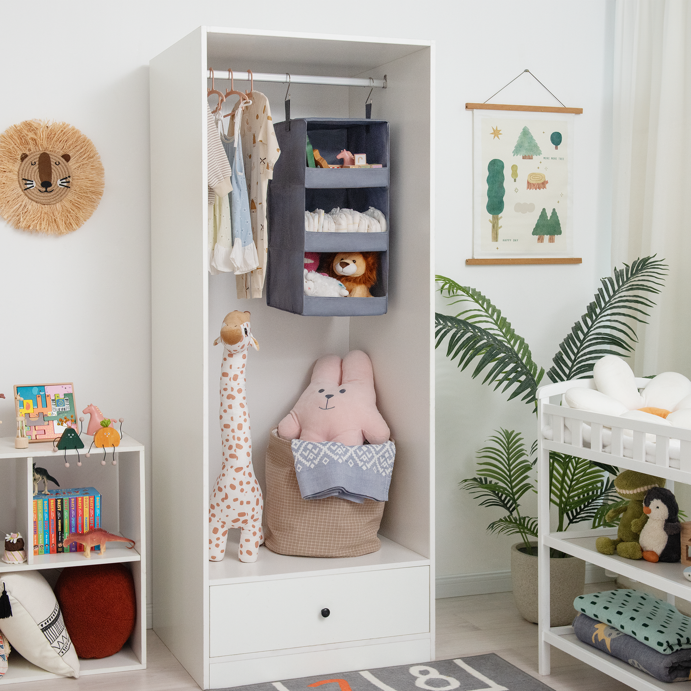 3-Shelf Foldable Hanging Shelves, 2 Pack