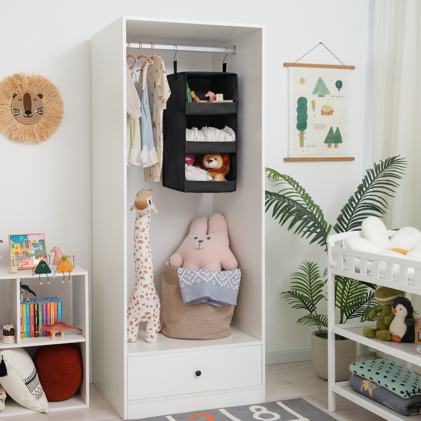 3-Shelf Foldable Hanging Shelves, 2 Pack