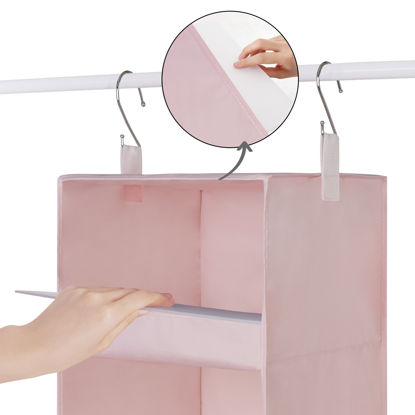 ๐3-Shelf Hanging Closet Organizer