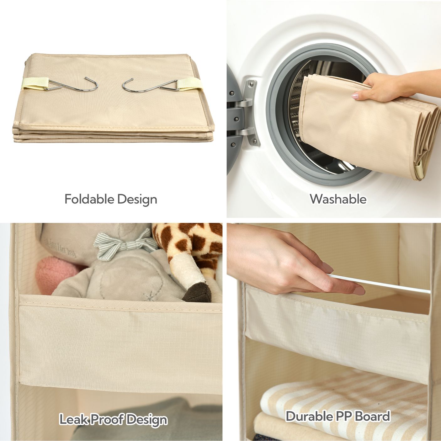 ๐3-Shelf Hanging Closet Organizer