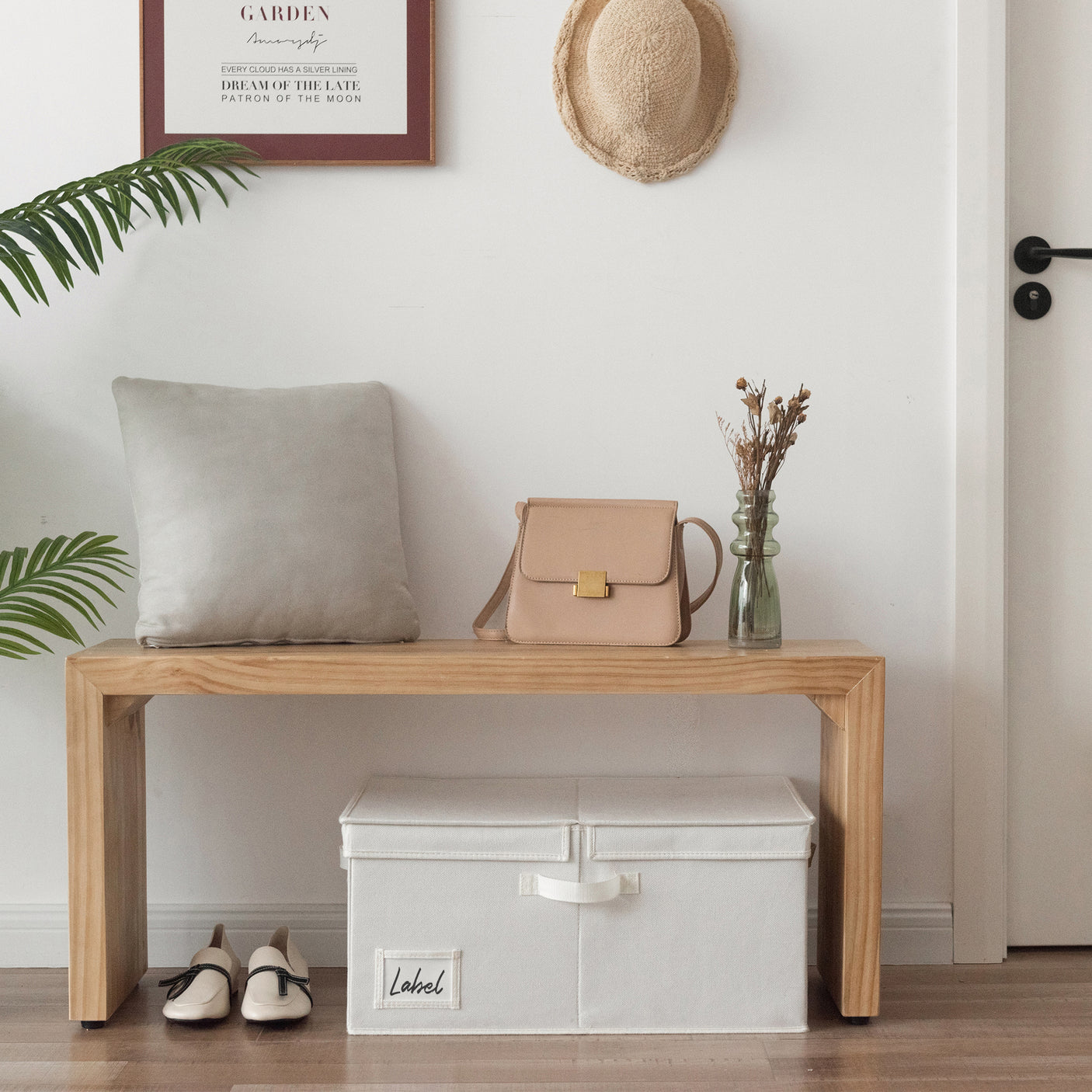 Jumbo Fabric Storage Bin with Double-open Lid 2-Pack