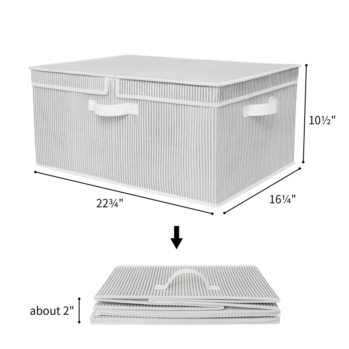 Jumbo Fabric Storage Bin with Double-open Lid