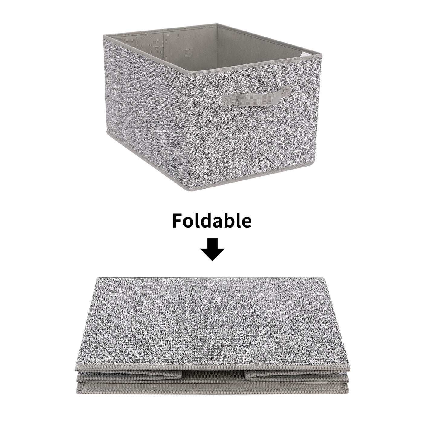 Lidless Fabric Storage Bin, 3 Pack