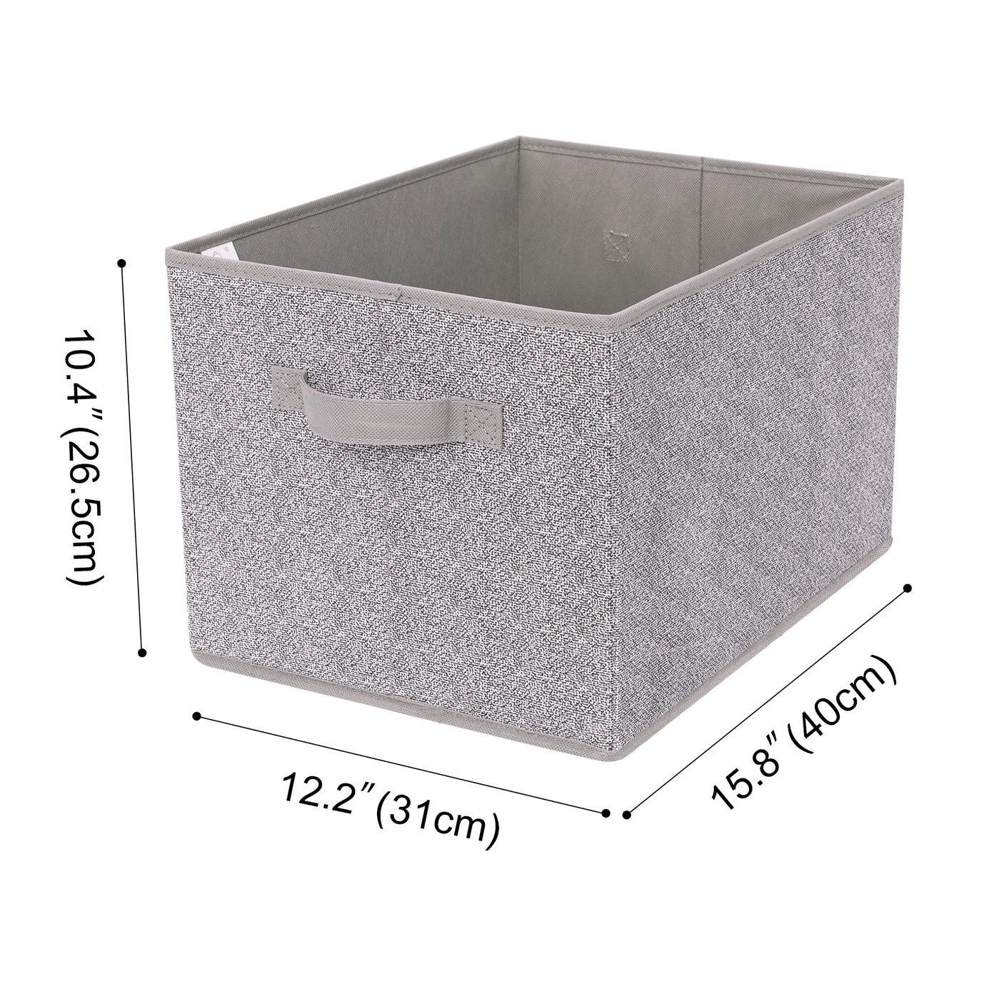 Lidless Fabric Storage Bin, 3 Pack