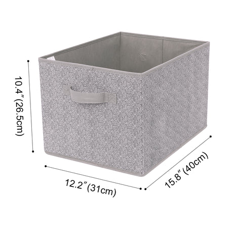 Lidless Fabric Storage Bin, 3 Pack