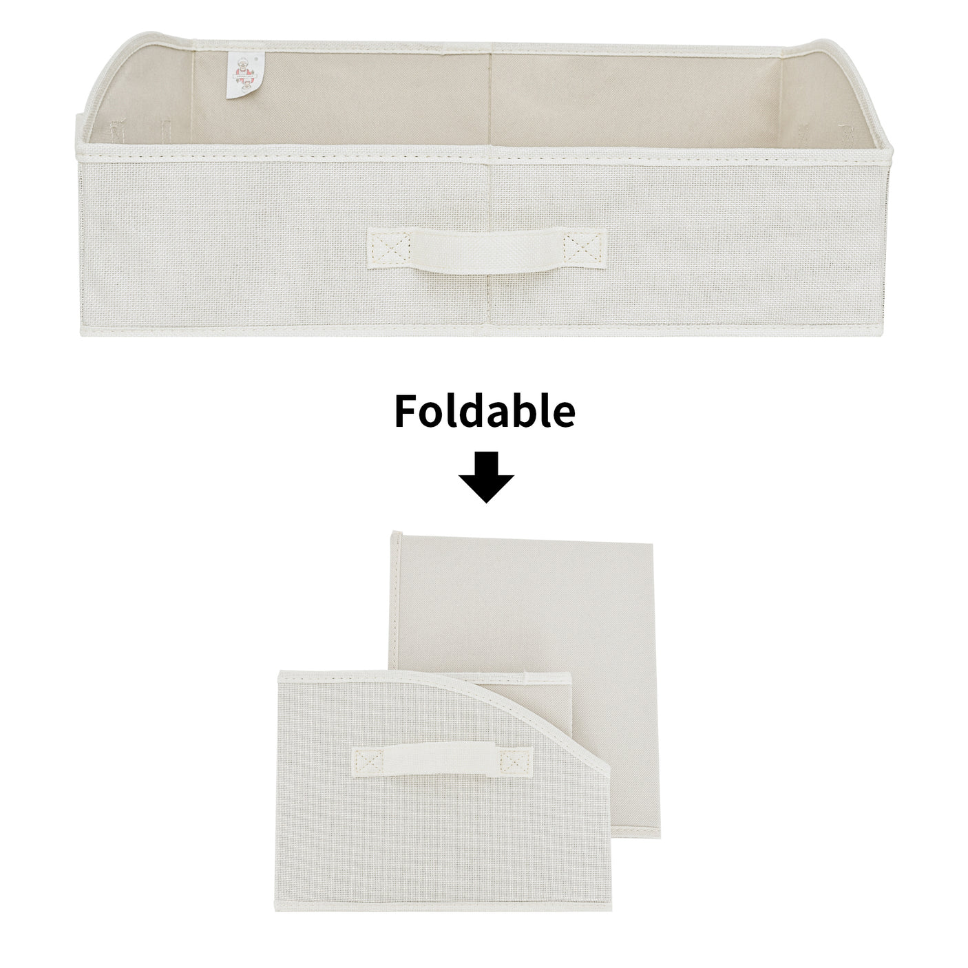 Trapezoid Storage Baskets with 3 Handles, 3 Pack