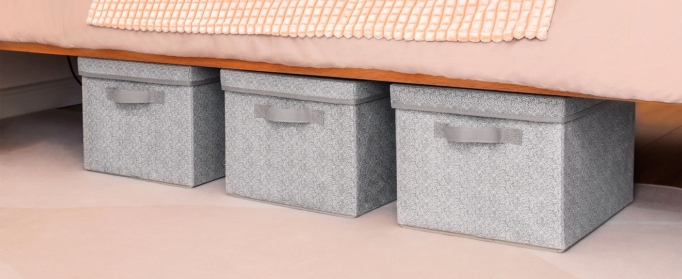Fabric Storage Bins with Lids, 3 Pack