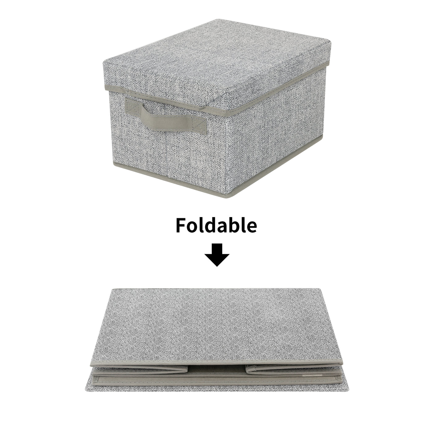 Fabric Storage Bins with Lids, 3 Pack