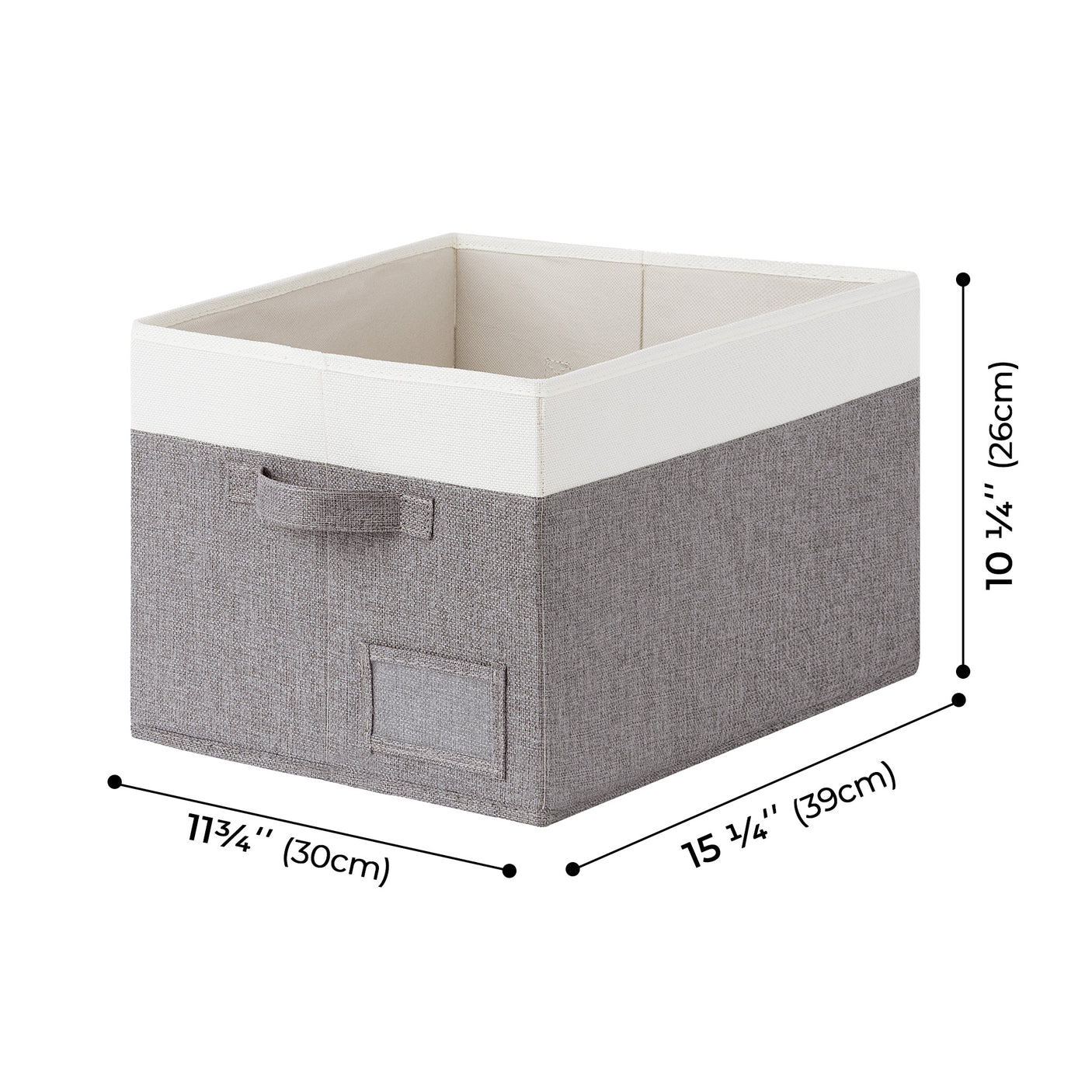 Granny's Colorful Series - 3 Pcs Fabric Storage Bins for 2 Sizes & 3 Color