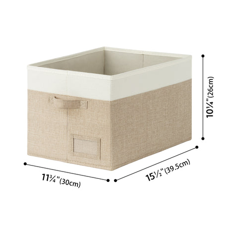 Granny's Colorful Series - 3 Pcs Fabric Storage Bins for 2 Sizes & 3 Color