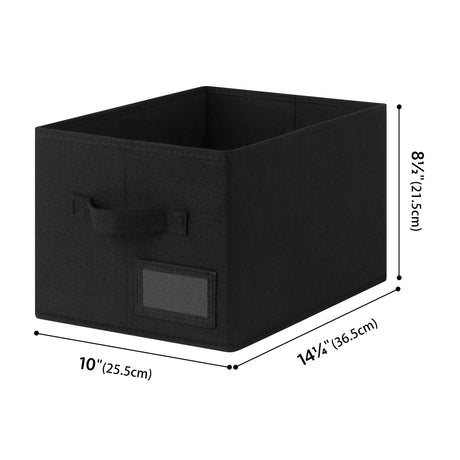 Granny‘s Black Seires - 3 Packs Storage Bins with Laber Holder, Lid