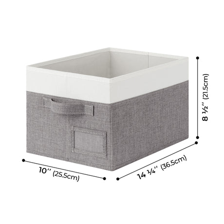 Granny's Colorful Series - 3 Pcs Fabric Storage Bins for 2 Sizes & 3 Color