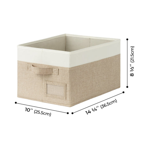 Granny's Colorful Series - 3 Pcs Fabric Storage Bins for 2 Sizes & 3 Color