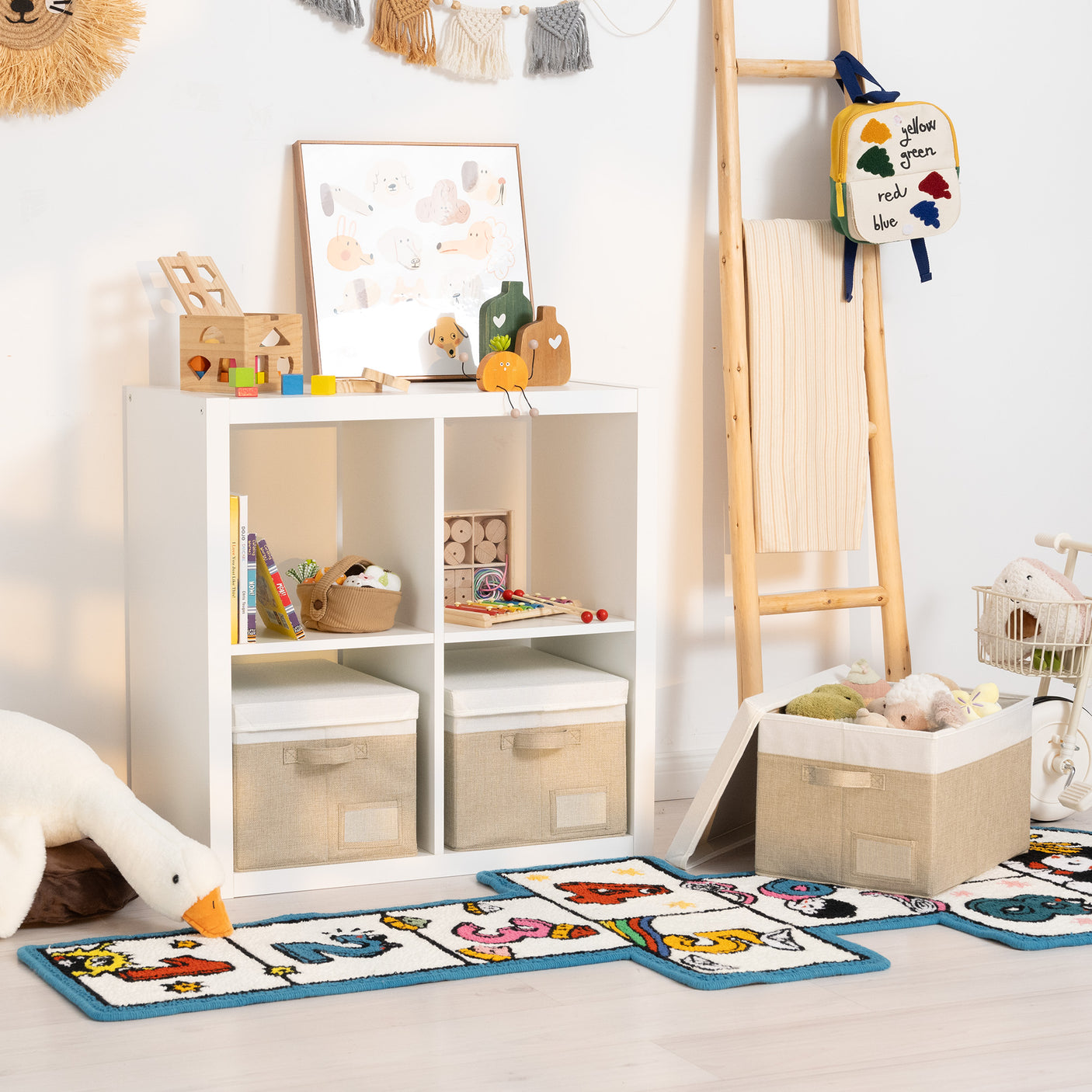 3 Pack Lagre Fabric Storage Bins with Lids