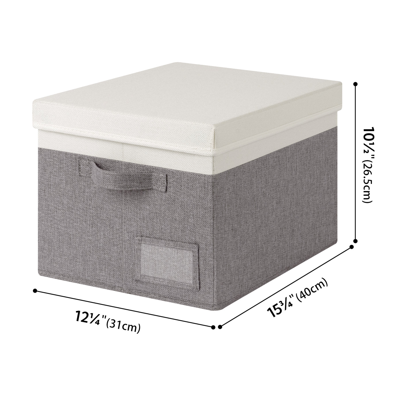 3 Pack Lagre Fabric Storage Bins with Lids