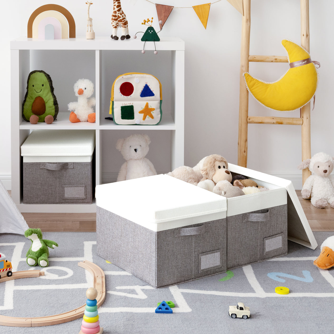 3 Pack Lagre Fabric Storage Bins with Lids