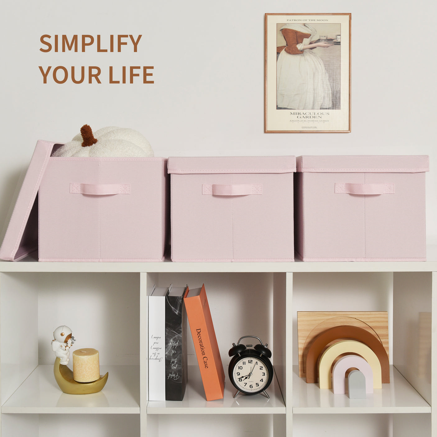 Fabric Storage Bins with Lids, 3 Pack