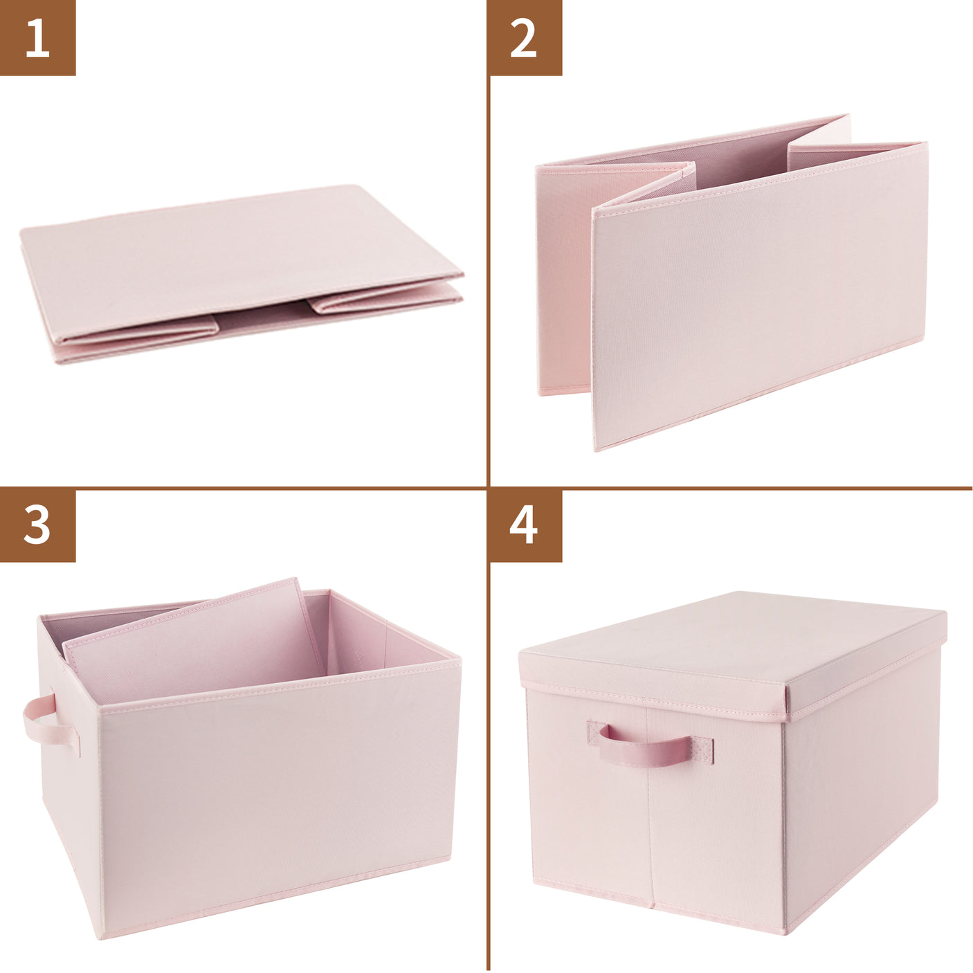 Fabric Storage Bins with Lids, 3 Pack
