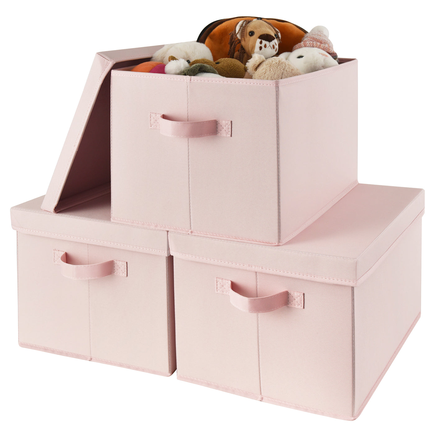 Fabric Storage Bins with Lids, 3 Pack