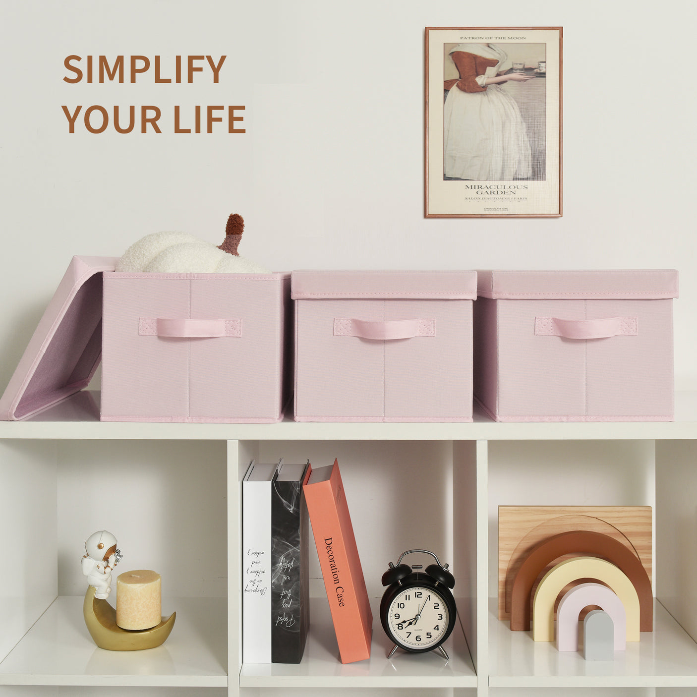 Fabric Storage Bins with Lids, 3 Pack