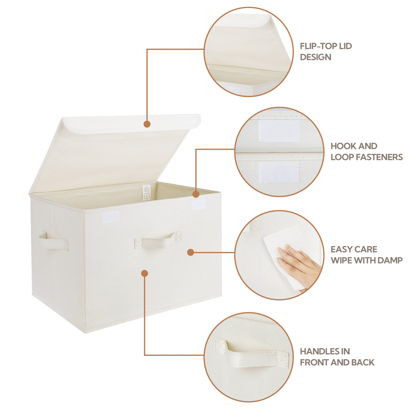 Extra Large 2-Pack Storage Bins with Lids & Holder