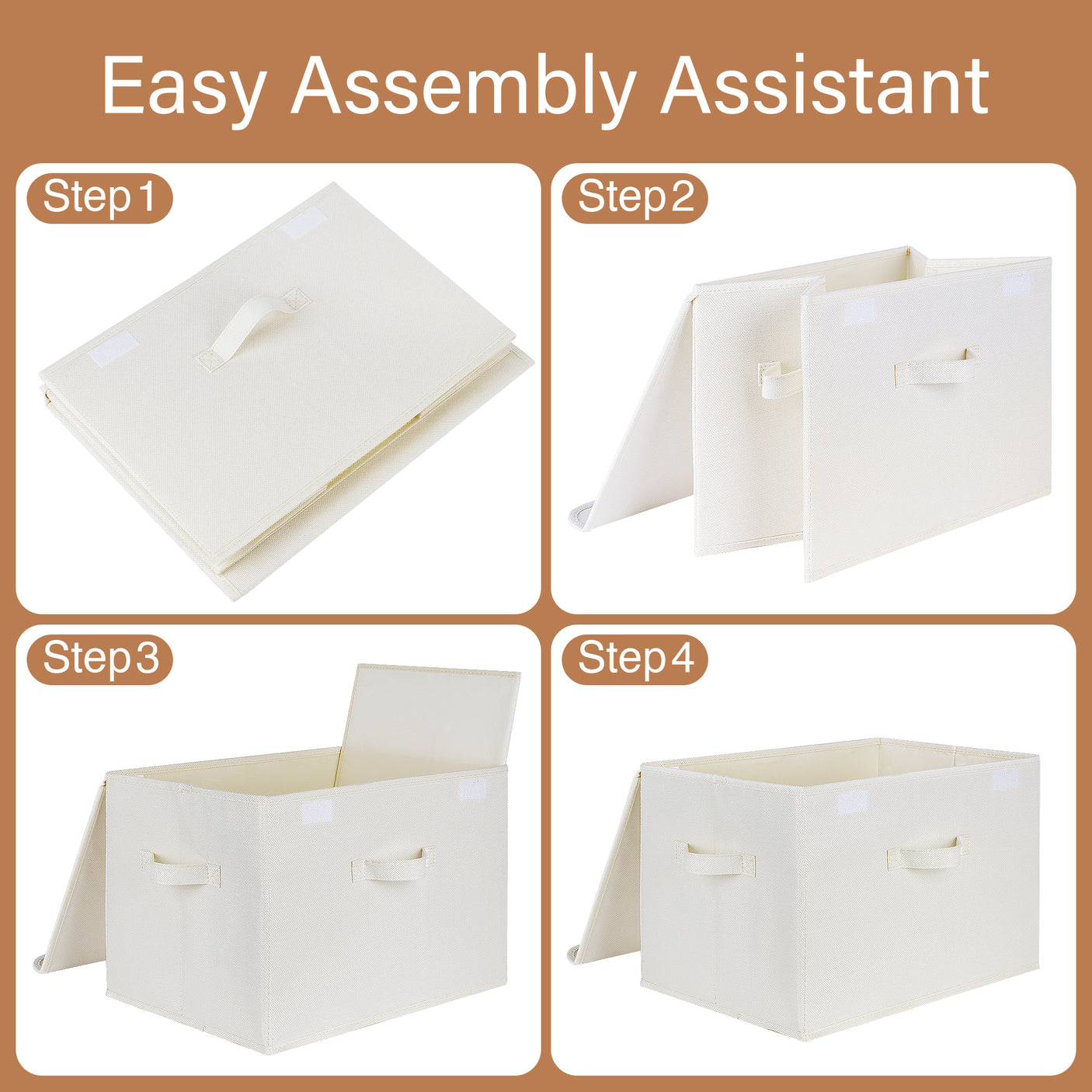 Extra Large 2-Pack Storage Bins with Lids & Holder