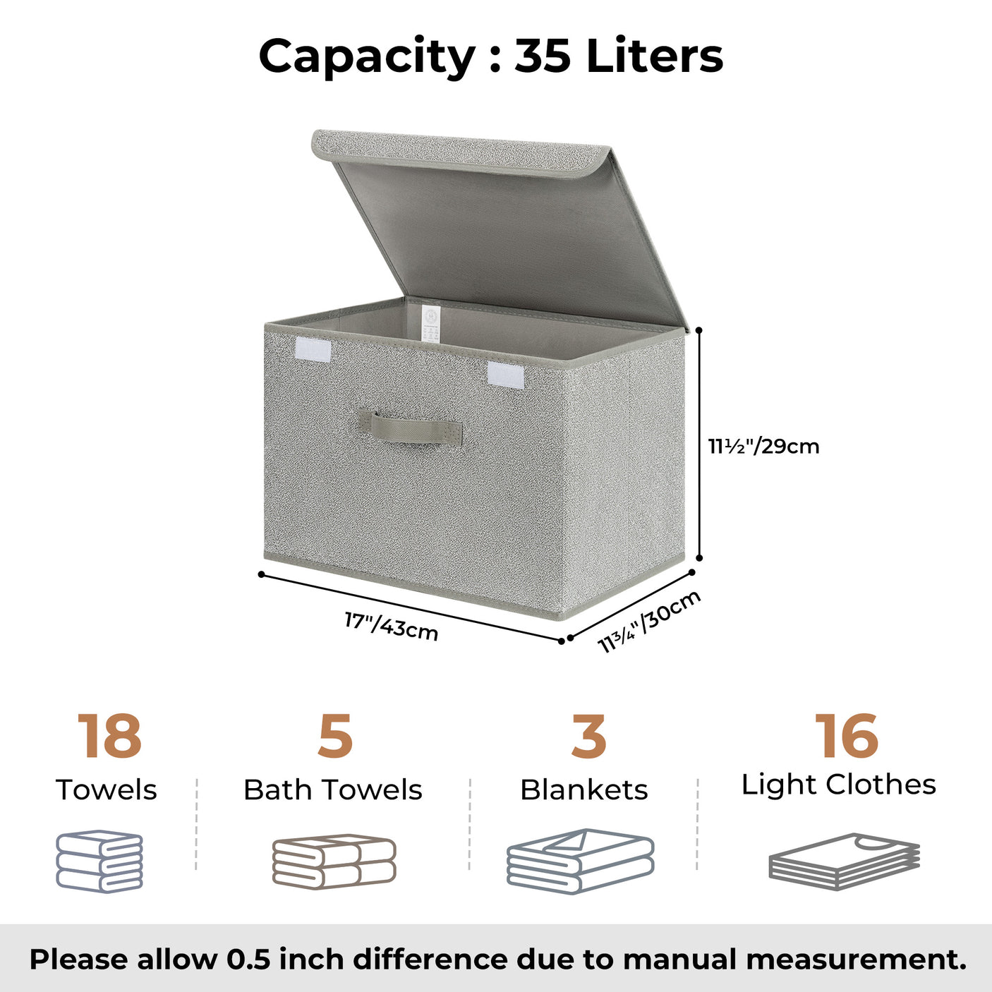 Extra Large 2-Pack Storage Bins with Lids & Holder