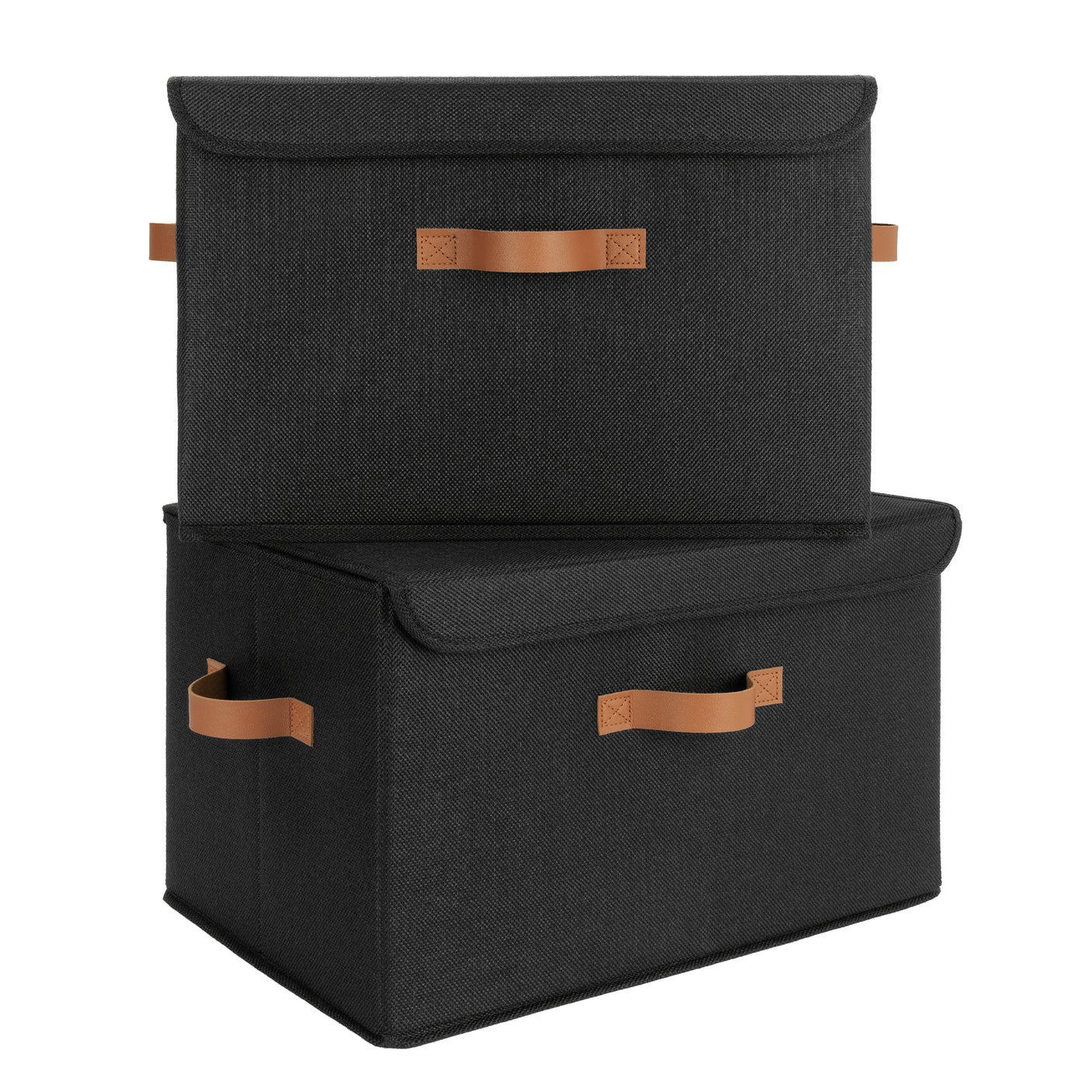 Extra Large 2-Pack Storage Bins with Lids & Holder