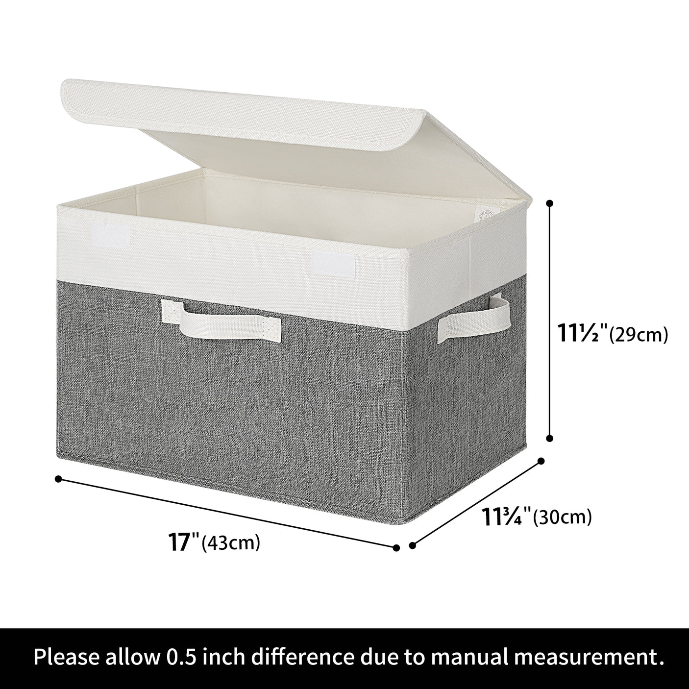 Extra Large 2-Pack Storage Bins with Lids & Holder