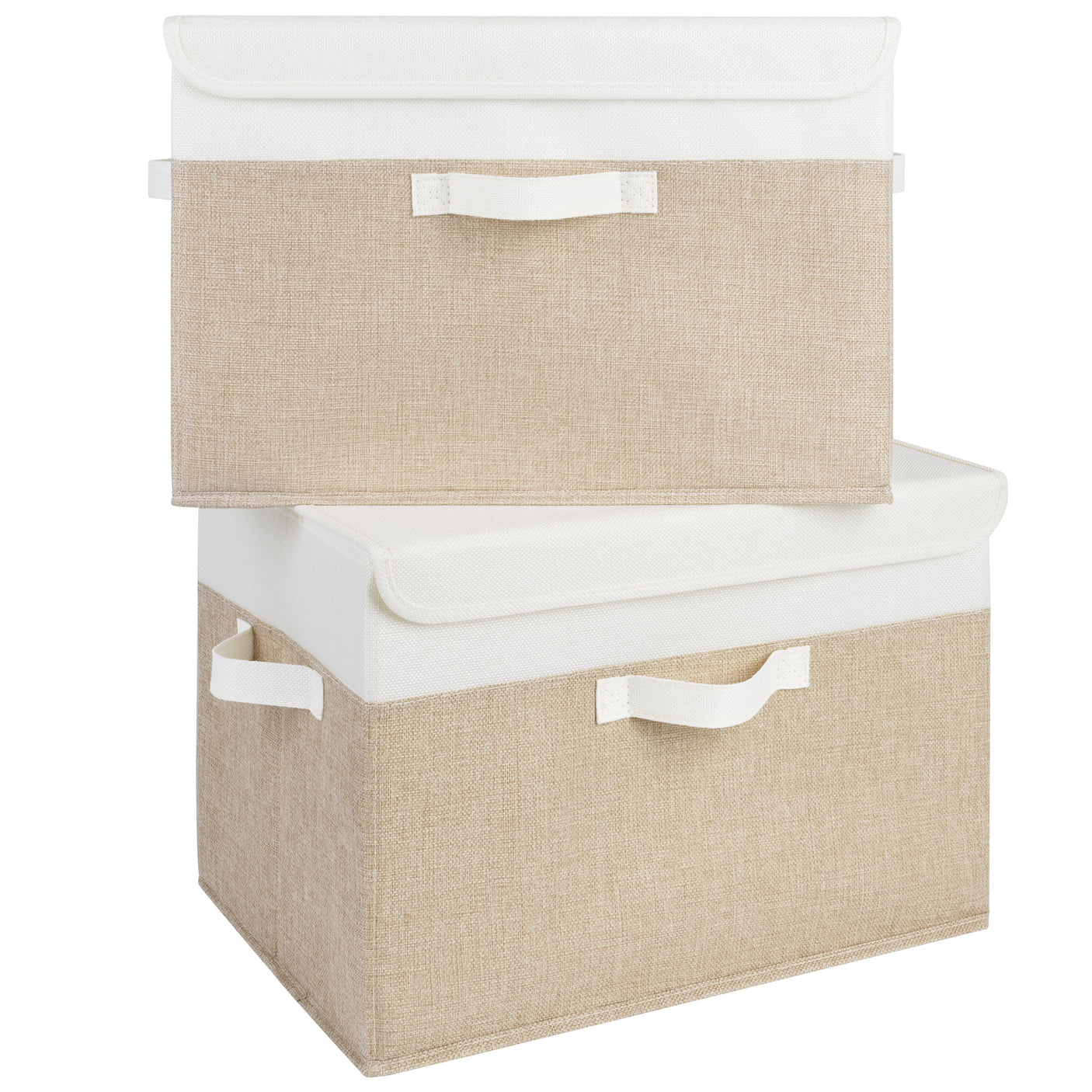 Extra Large 2-Pack Storage Bins with Lids & Holder