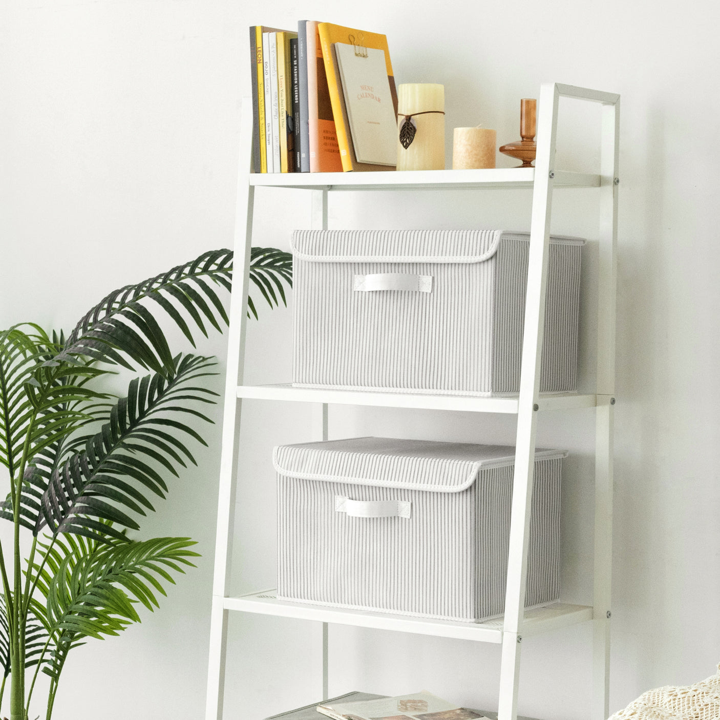 Storage Bins with Flip-up Lids