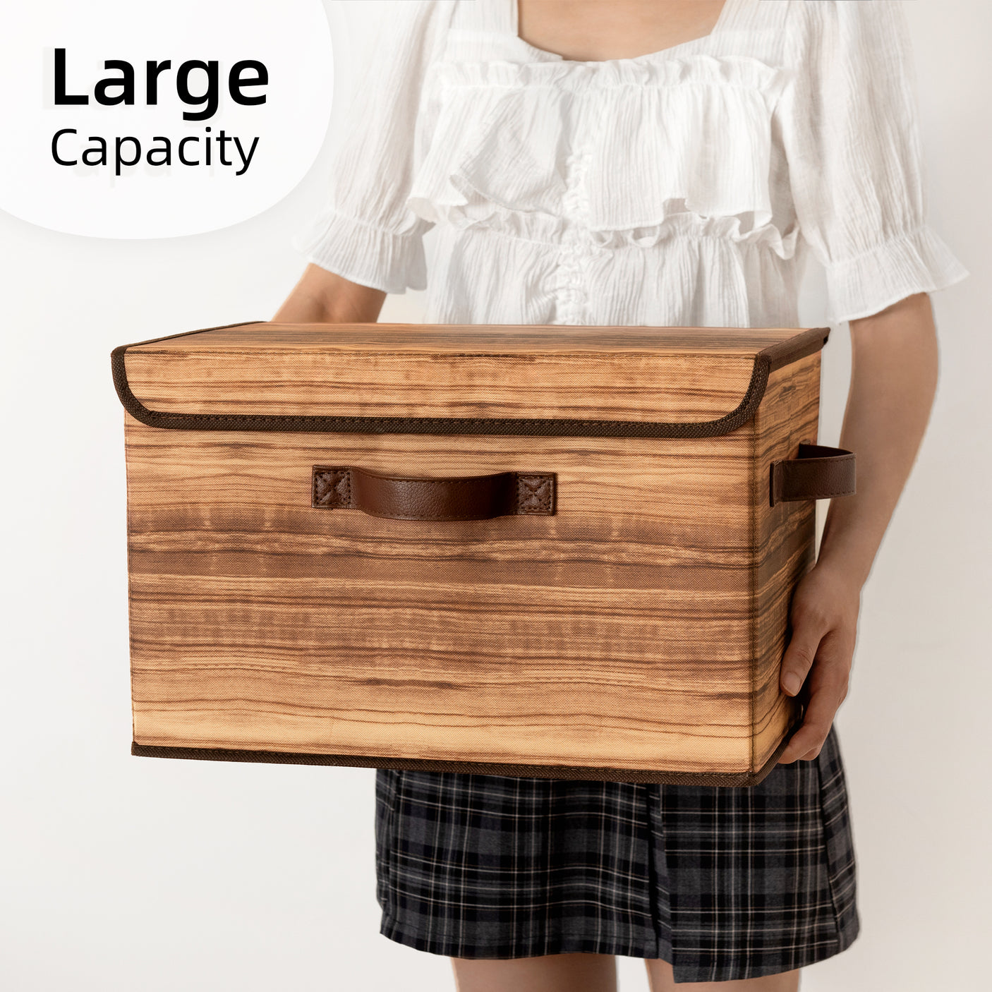 Storage Bins with Flip-up Lids