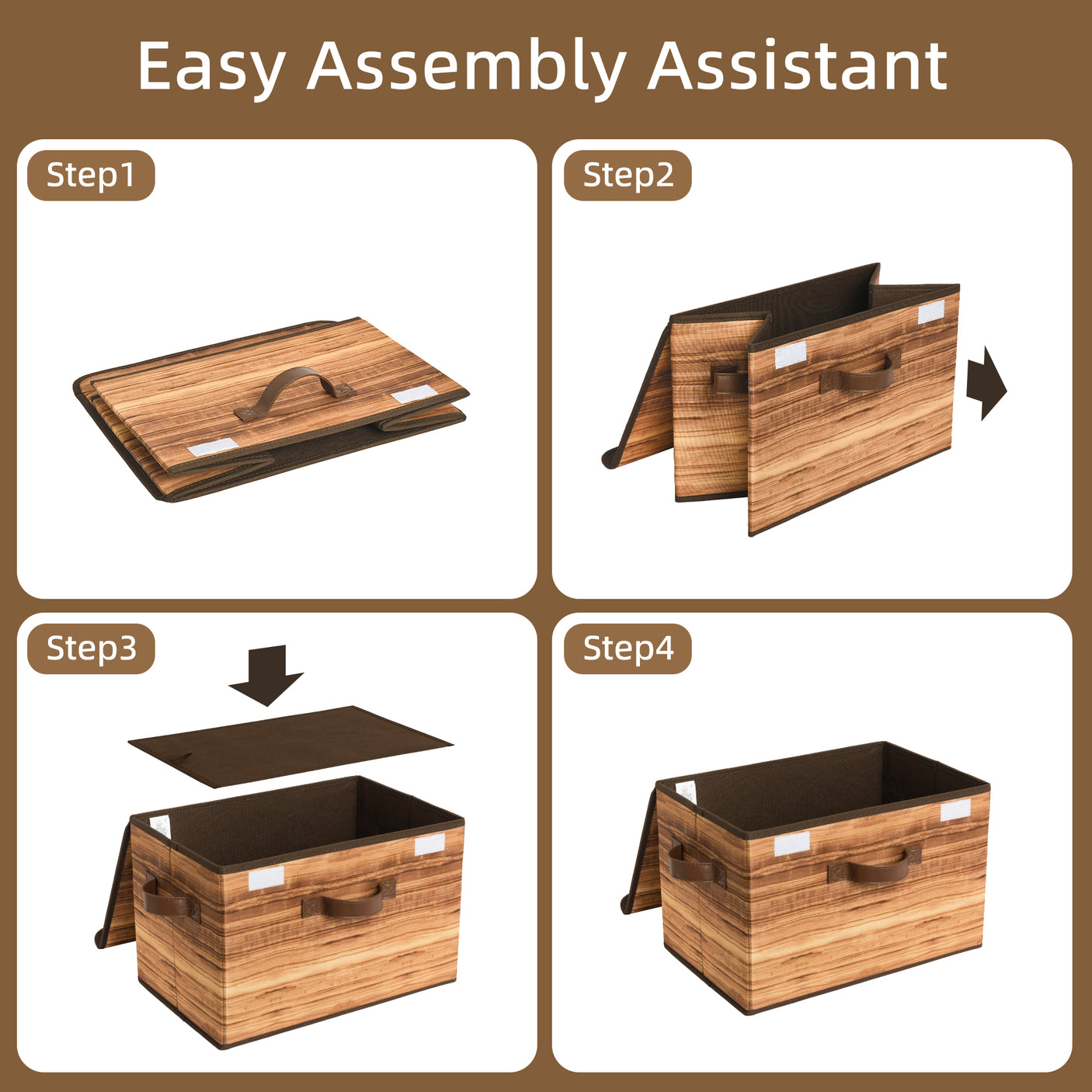 Storage Bins with Flip-up Lids