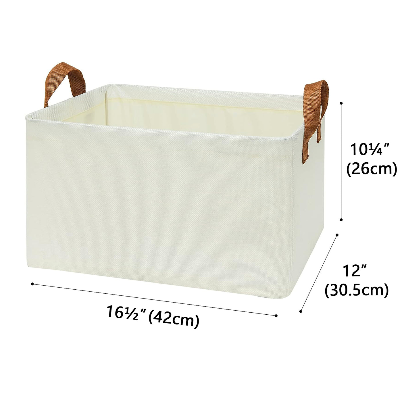 Fabric Storage Bins with Metal Frame, 4 Pack