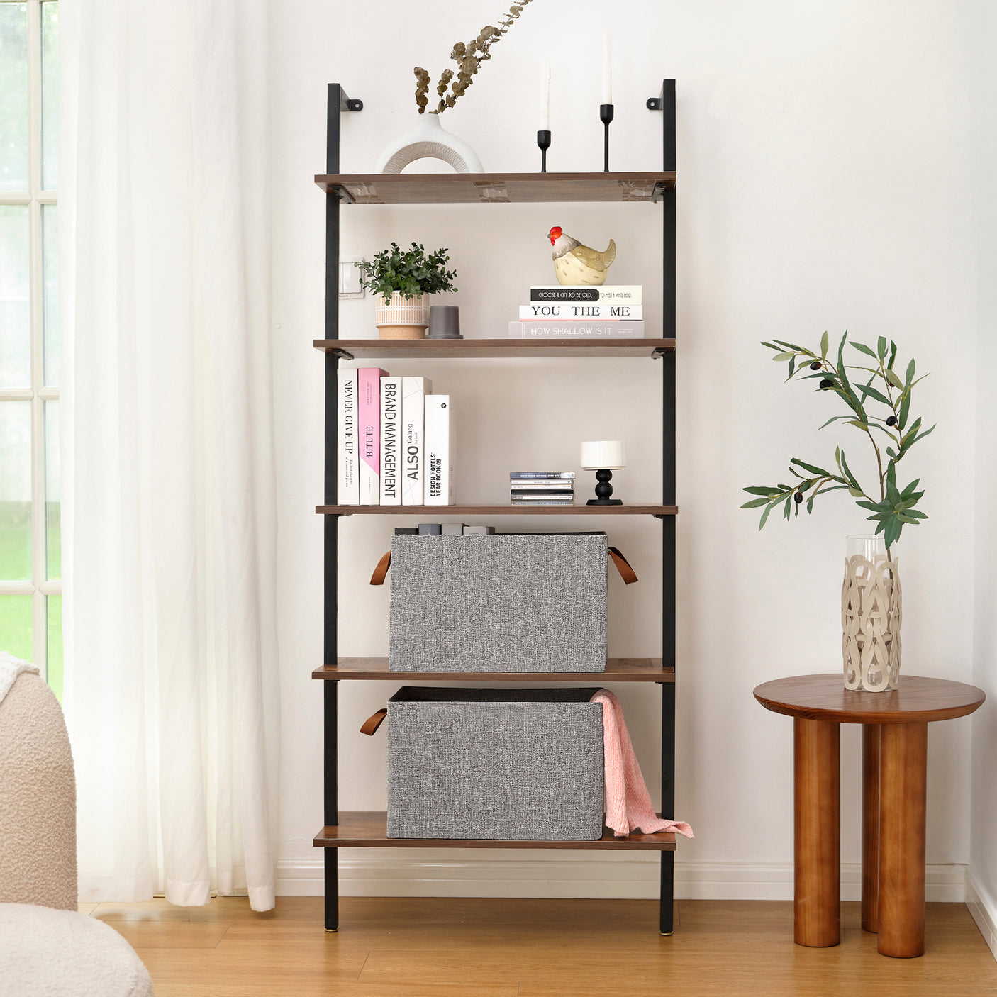 Fabric Storage Bins with Metal Frame, 4 Pack