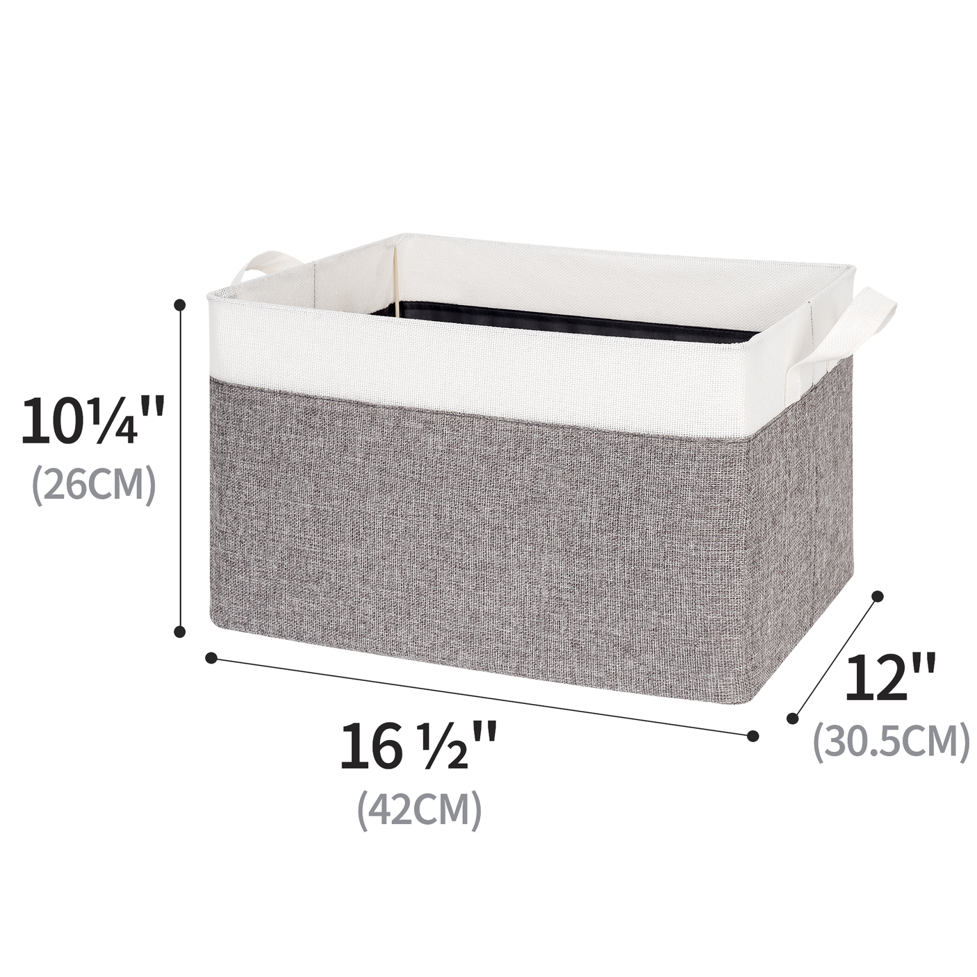 Fabric Storage Bins with Metal Frame, 4 Pack