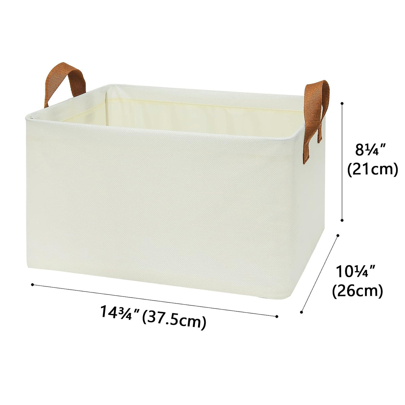Fabric Storage Bins with Metal Frame, 4 Pack