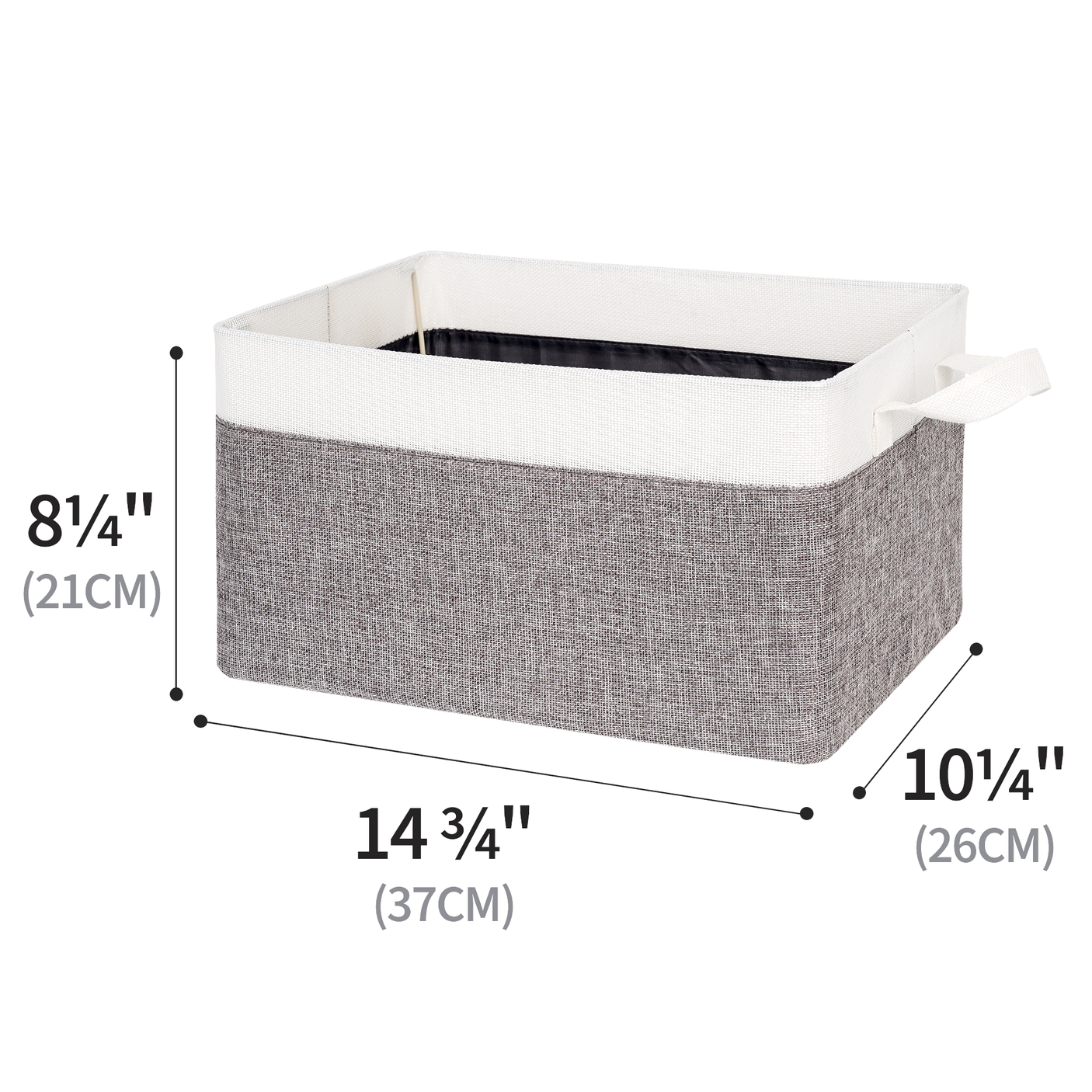 Fabric Storage Bins with Metal Frame, 4 Pack