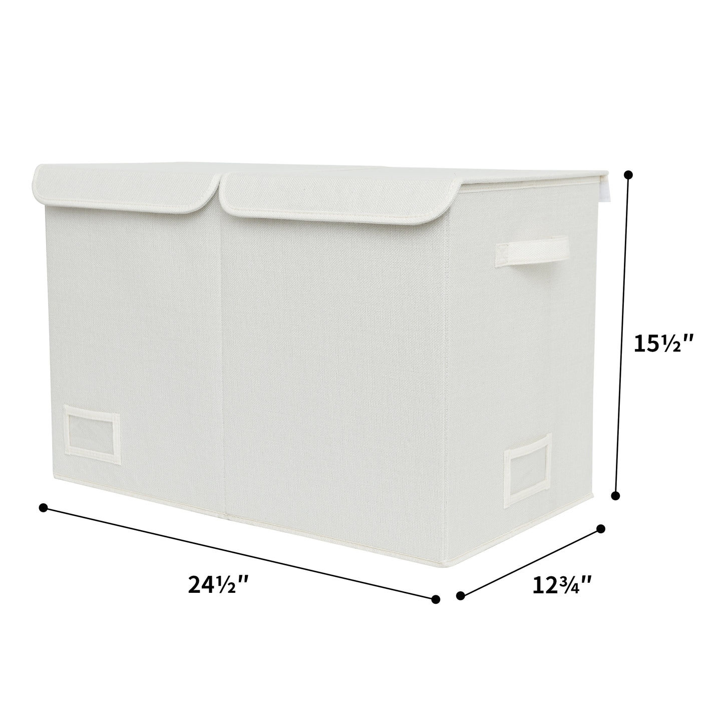 Large Storage Bins with Lids and Label Holder