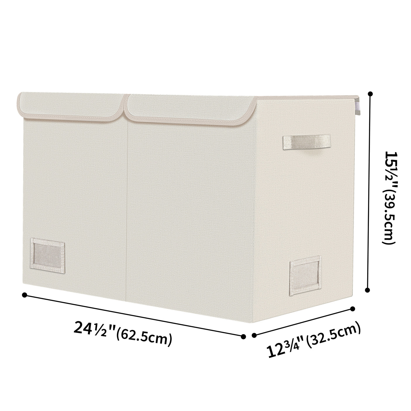 Large Storage Bins with Lids and Label Holder