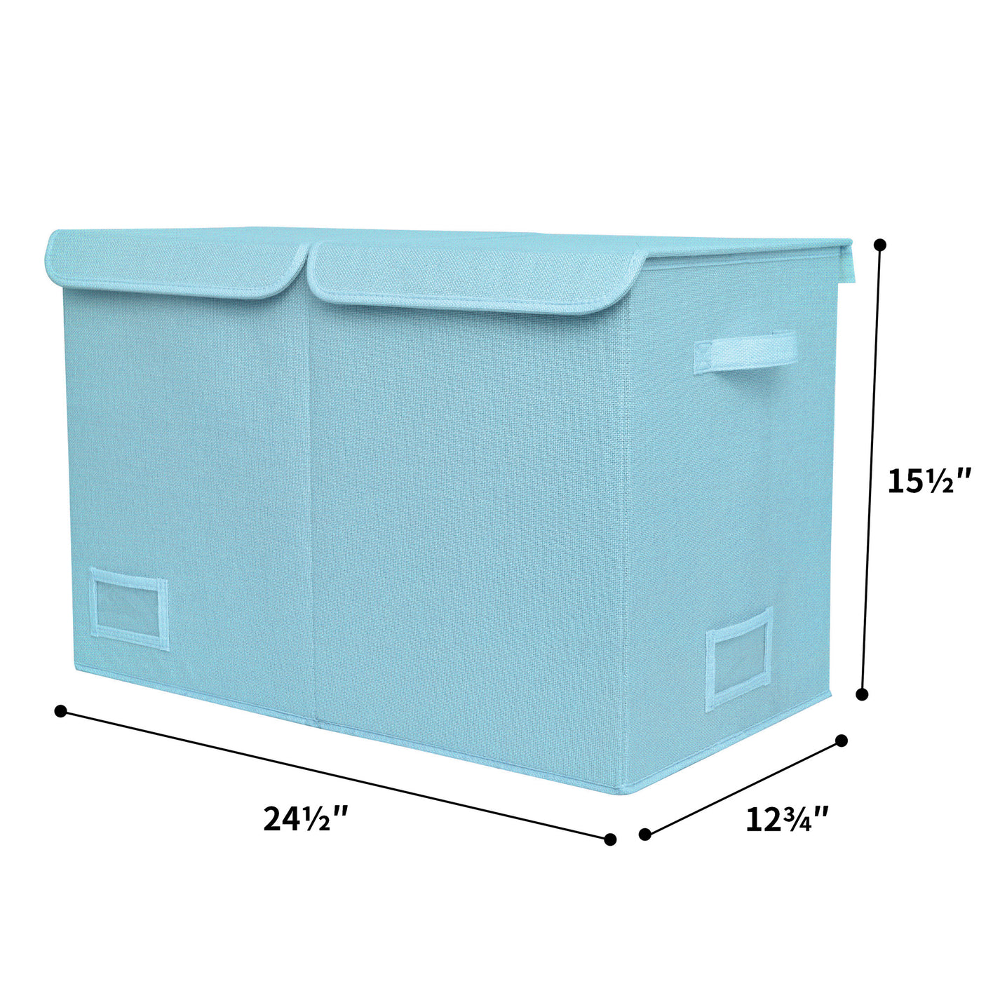 Large Storage Bins with Lids and Label Holder