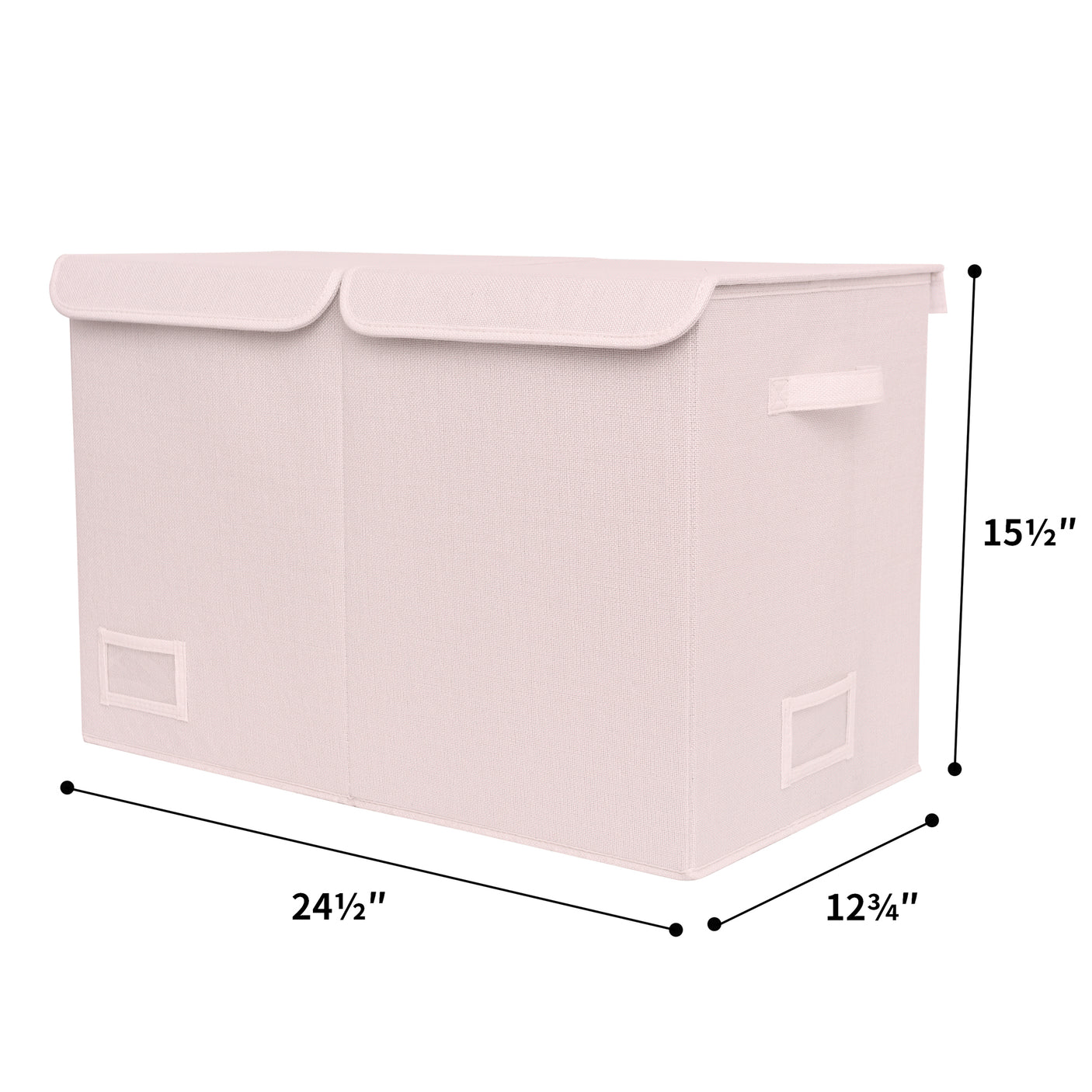 Large Storage Bins with Lids and Label Holder
