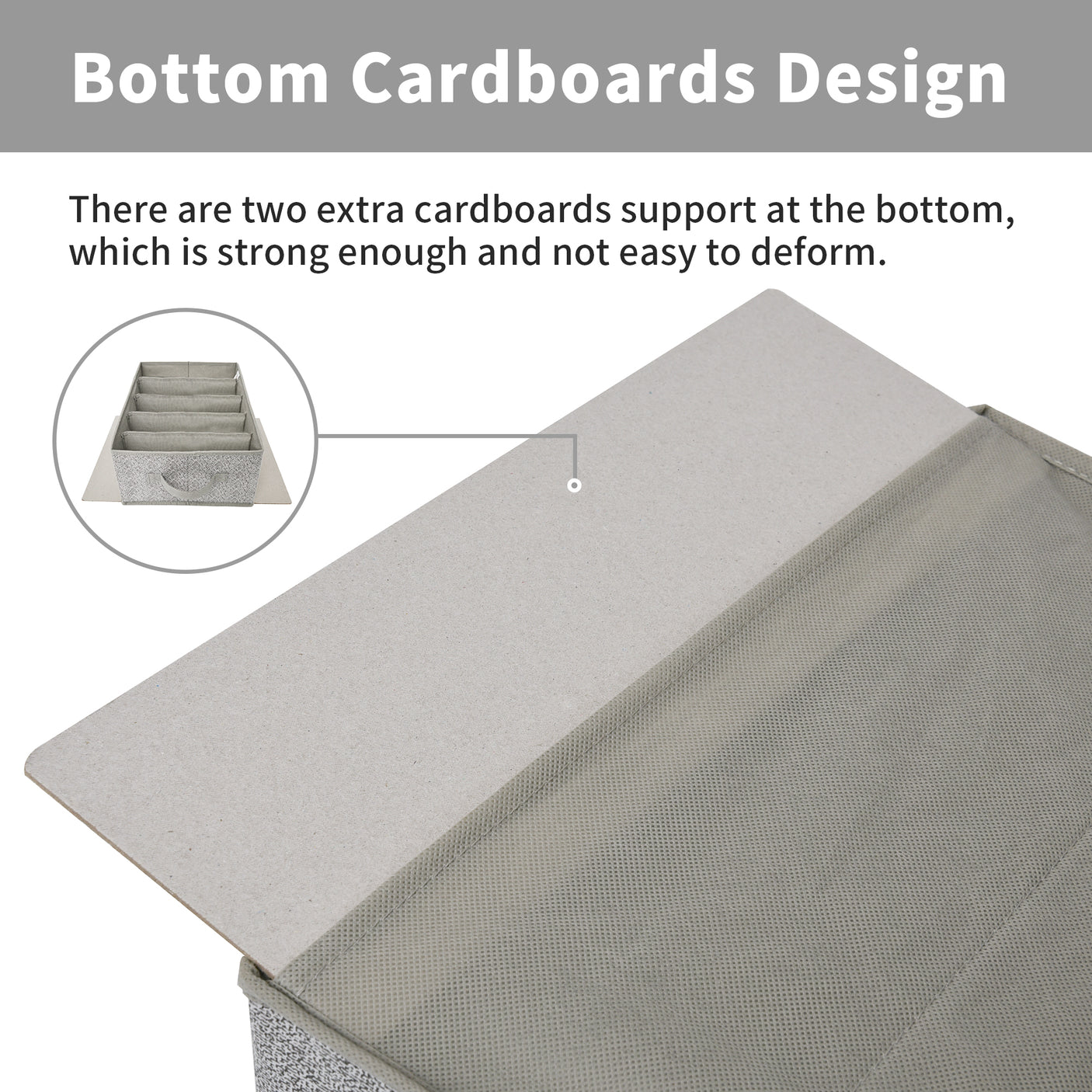 5-Grid Drawer Clothes Organizer, 4 Pack
