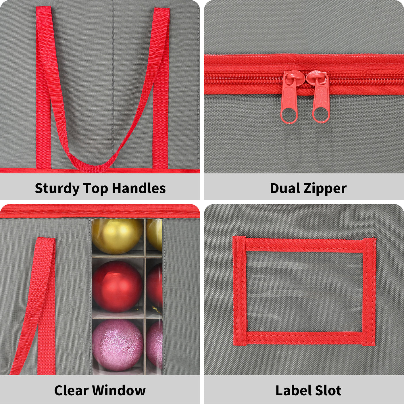 54-4" Ornaments Christmas Ornament Storage Box