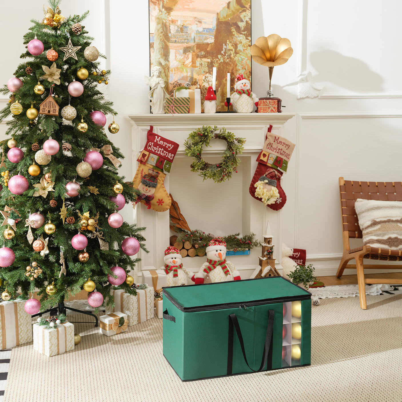 54-4" Ornaments Christmas Ornament Storage Box