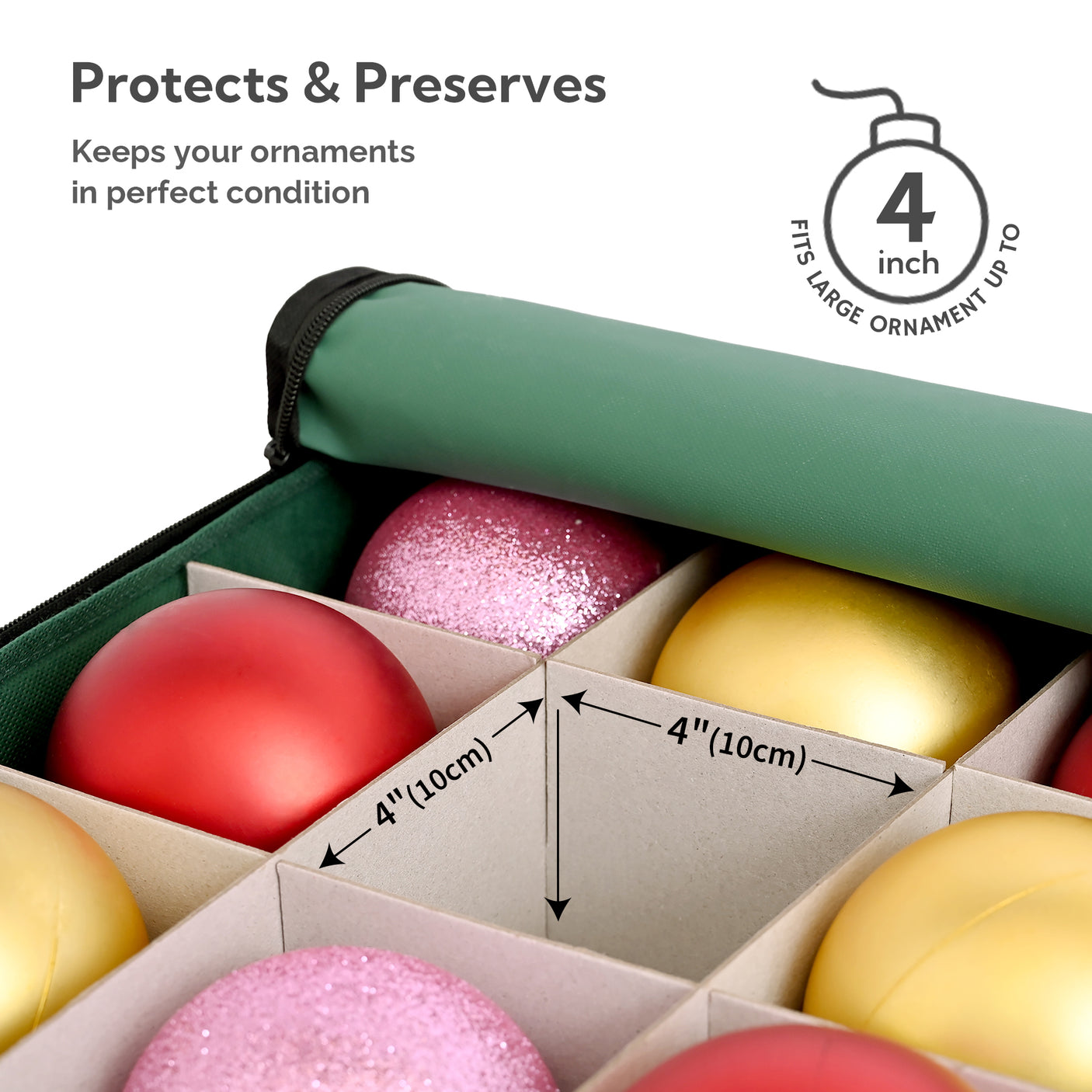 54-4" Ornaments Christmas Ornament Storage Box